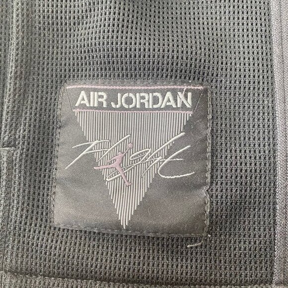 Nike Air Jordan Flight Jacket Mens Medium Full Zip Logo Jumpman Black - Picture 7 of 10